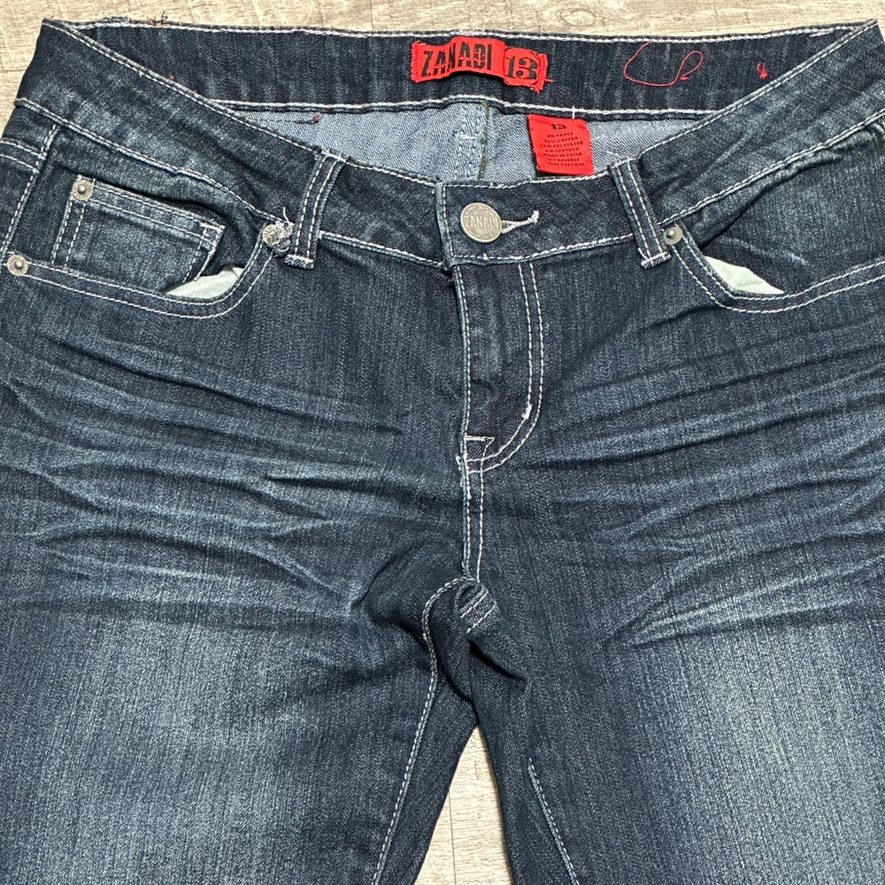 ZANADI 13 Regular 32 x 32 Pants Jeans Dark Navy Blue Denim Straight Stretch - Picture 5 of 11
